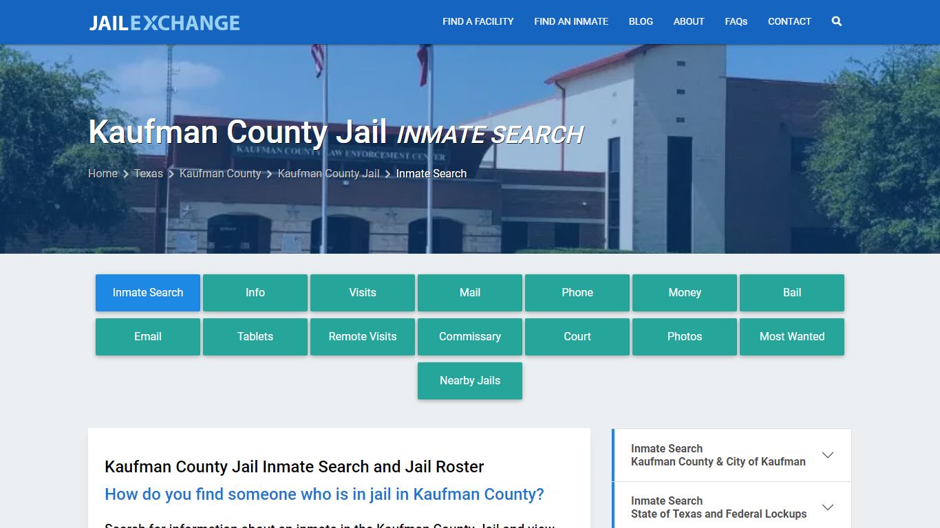 Inmate Search: Roster & Mugshots - Kaufman County Jail, TX